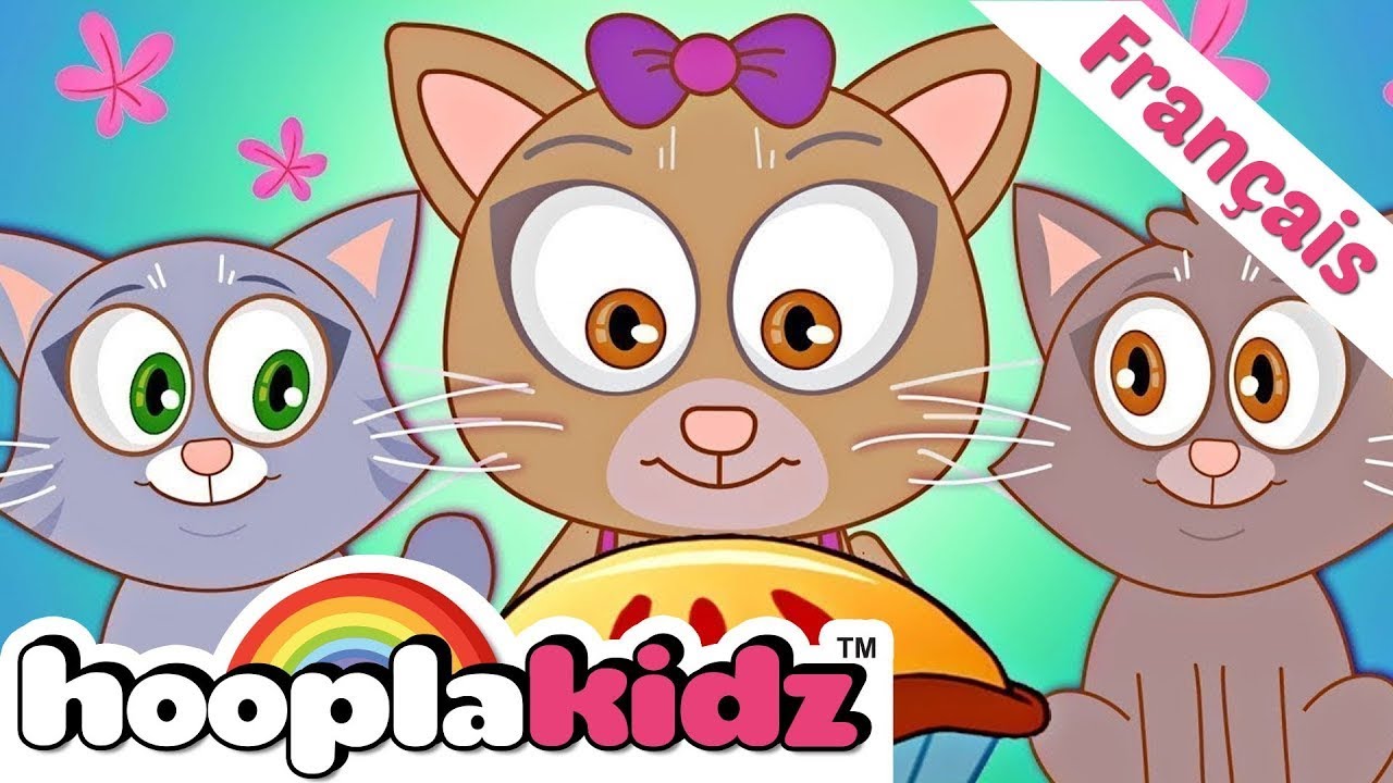 ⁣Trois Petite Chats et Plus | Comptines Pour Bébé Par HooplaKidz Francais