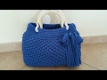 #rosaparlato #borsauncinetto Borsa "Zaffiro" /borsa fettuccia/borsa uncinetto/crochet bag/bolsom/