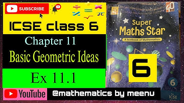 ICSE mathematics class 6, Super maths star class 6, Chapter 11, Simple Geometric Ideas,Ex 11.1