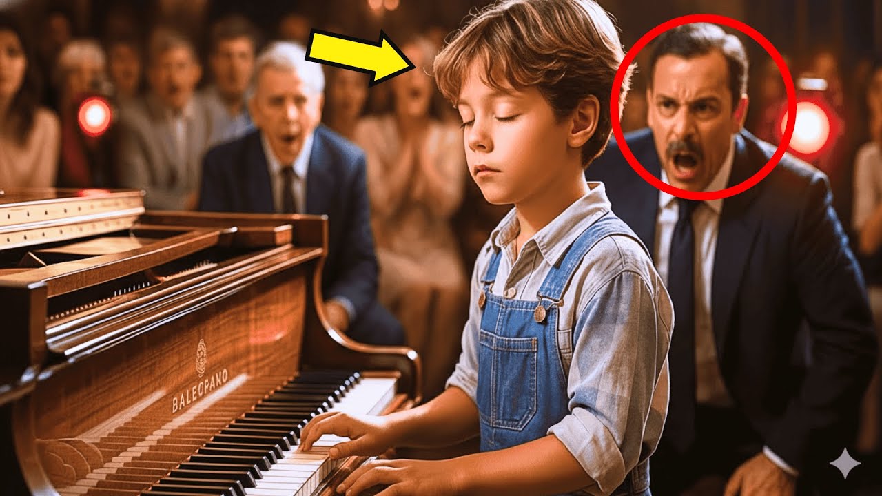 “RÖR INTE MITT PIANO, FATTIGLAPP!” — skrek dirigenten… tills hon spelade med slutna ögon som ett gen