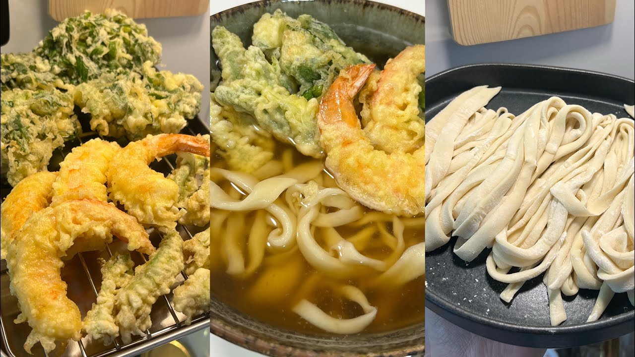 【神回】手作り❗️天ぷらうどん❗️ Tempura udon