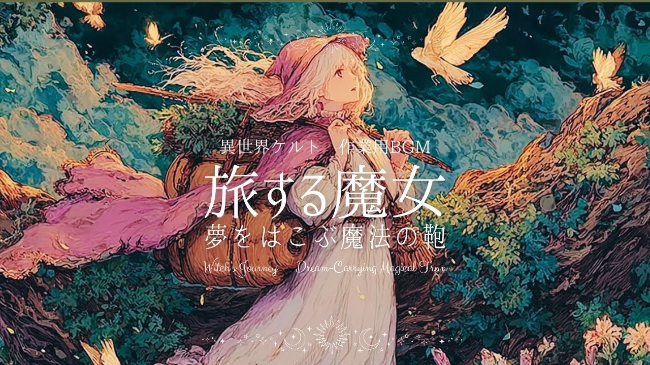 【作業用BGM】「旅する魔女ー夢をはこぶ魔法の鞄」　Witch’s Journey Dream-Carrying Magical Trunk【異世界ケルト音楽｜通勤｜旅行｜ダンス用】