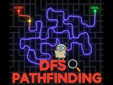 DFS Pathfinding Gone Wild 🌀  Exploration in Python (Depth-First Search Visualized!)