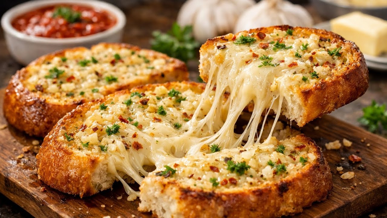 Cheesy Garlic Bread 🤤 |Easy Snack 
