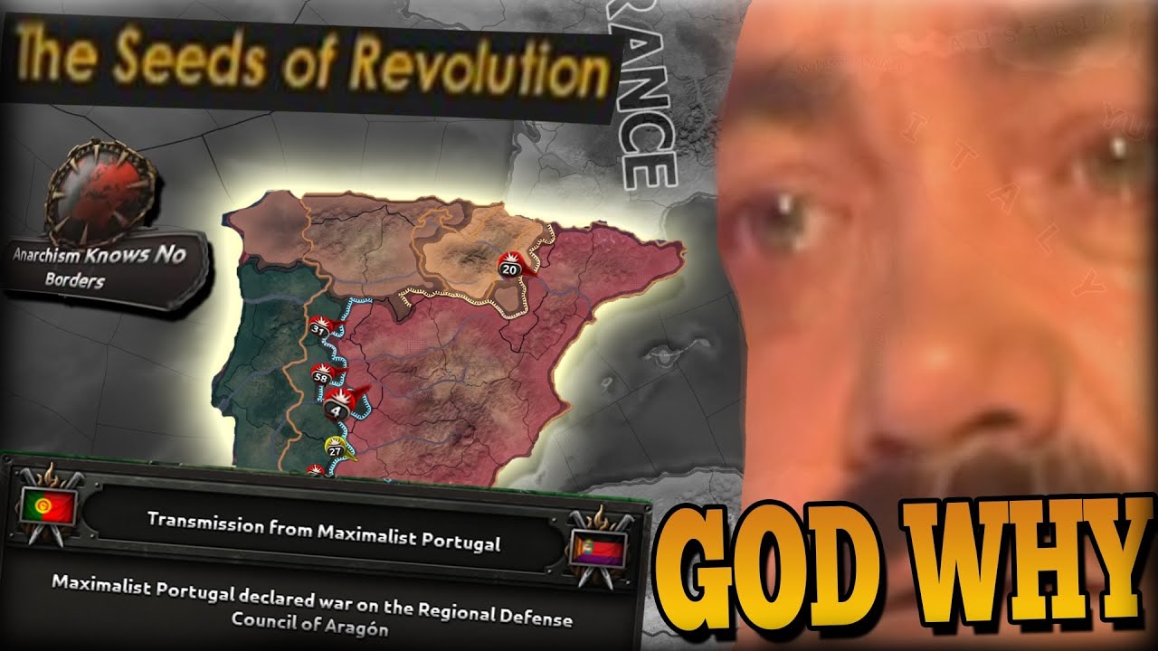 WHEN AI PORTUGAL INTERVENES IN THE SPANISH CIVIL WAR! WELL I DIDN'T VOTE FOR YOU ACHIEVEMENT! - HOI4