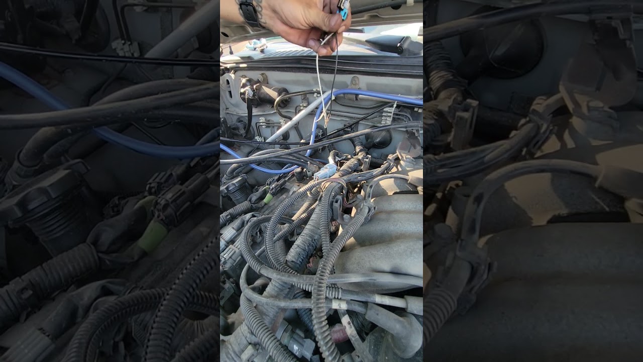 2002 nissan xterra, knock sensor relocation