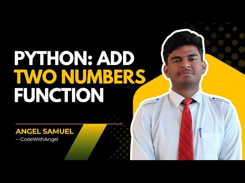 Python Program to Add Two Numbers Using Function | Beginner Tutorial