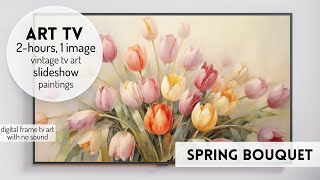 Spring Screensaver | Framed Art Painting For Tv | Floral Background Video | Spring Art Screensaver