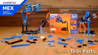 Avishkaar Mex Robotics Arm Kit 3 In 1 Robots Build & Play Learning With Fun