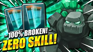 THIS IS LIKE CHEATING!! ZERO SKILL GOLEM DECK IN CLASH ROYALE!!