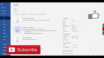 How to delete metadata from Microsoft Word files. Tutorial