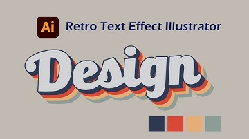 Retro Text Effect in Illustrator | illustrator in Urdu/hindi