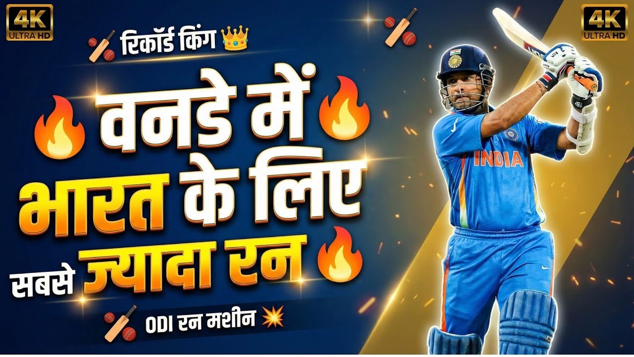 Most Runs for India in ODI | Top Run Scorers in Indian Cricket History