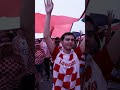 Croatian fans gather in downtown Dallas during a fan parade and rally