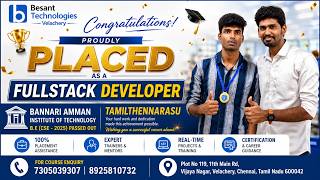 FullStack Developer Training in Chennai|Tamilthennarasu Success Story | Best IT Training in Chennai