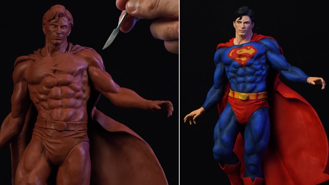 Sculpting SUPERMAN | Clark Kent Comics Version (Timelapse)