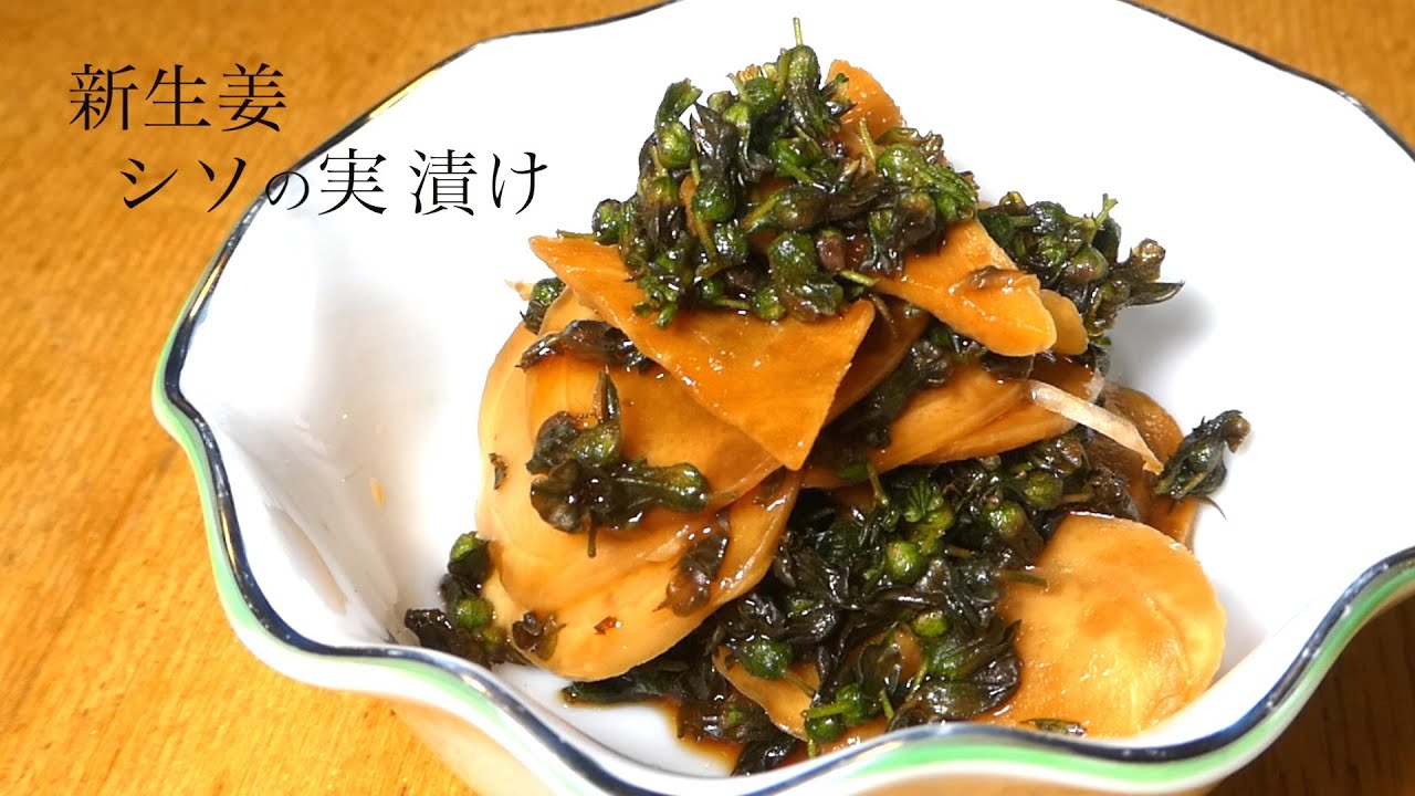 しその実 レシピ 新生姜 しその実漬け Shiso fruit recipe New ginger pickled shiso - YouTube