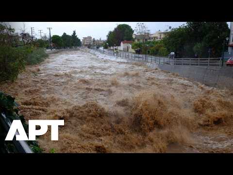 Vehicles Tossed Onto Beaches as Floods Kill Driver on Rhodes | APT