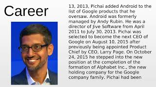 Information Sundar Pichai | Wikipedia Guide