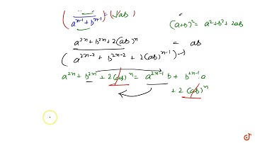 If `(a^n+b^n)/(a^(n-1)+b^(n-1))` is the GM between a and b, then the value of n is