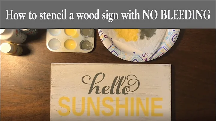 How to Stencil a Wood Sign with No Bleeding