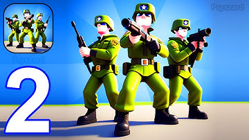 Squad Assembler: Merge Army - Gameplay Walkthrough Part 2 Tutorial War Army Commander Defense