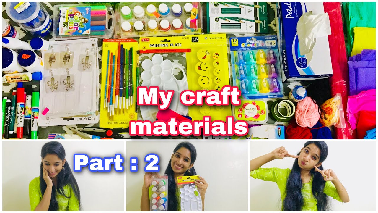 Art & craft materials with its price|craft haul|stationary craft items ...