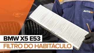 Como substituir Filtro de pólen BMW X5 (E53) - vídeo guia