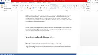SOC101 Assignment No 1 Solution Winter Fall 2018