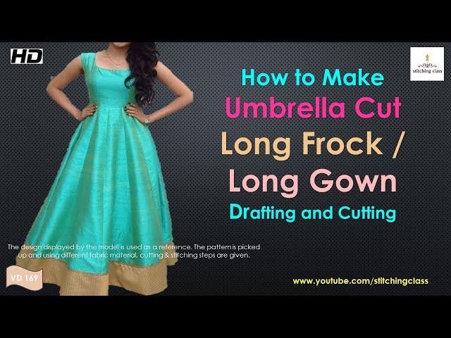 net frill gown cutting and stitching/gown swing/long gown cutting/gown  cutting stitching full tutorl - YouTube