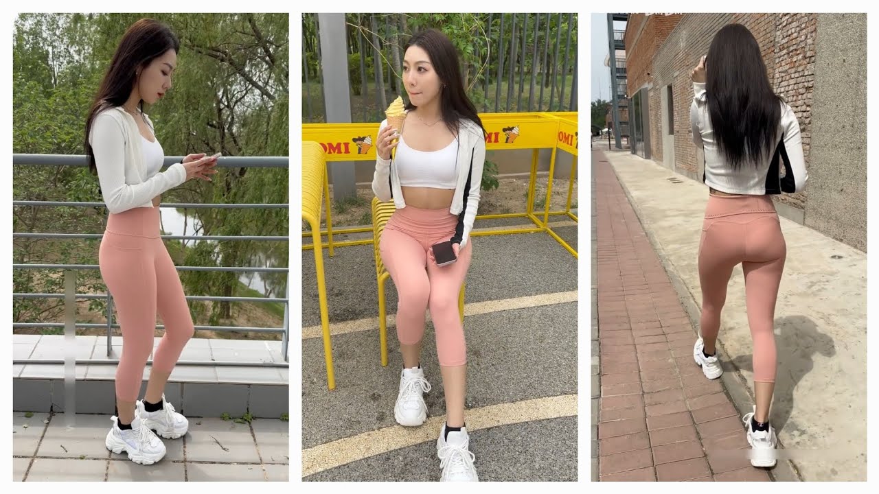 Pretty female model 💓 pink leggings p2 😍 #hhchannel #hhkhoedang #hhgirlxinh