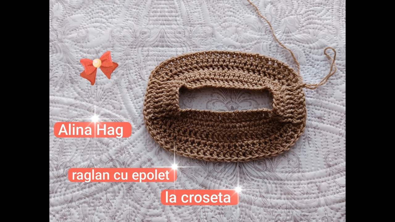 Raglan cu epolet - varianta crosetata