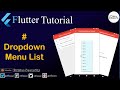 Flutter : DropdownMenu List in Flutter | How to select items in DropdownList in flutter | Ethica