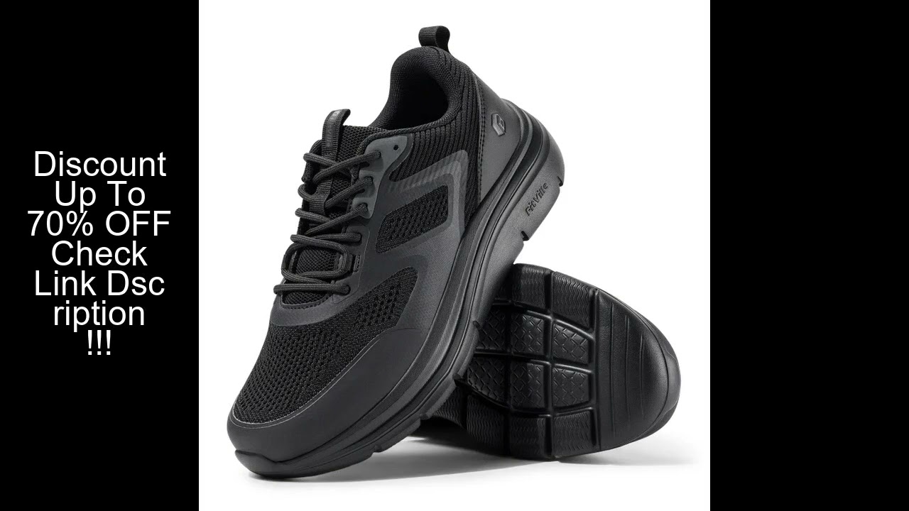 FitVille Men'S Wide Toe Walking Shoes Lightweight Non-Slip Walking Tennis Shoe Cushioning Slip-On Co