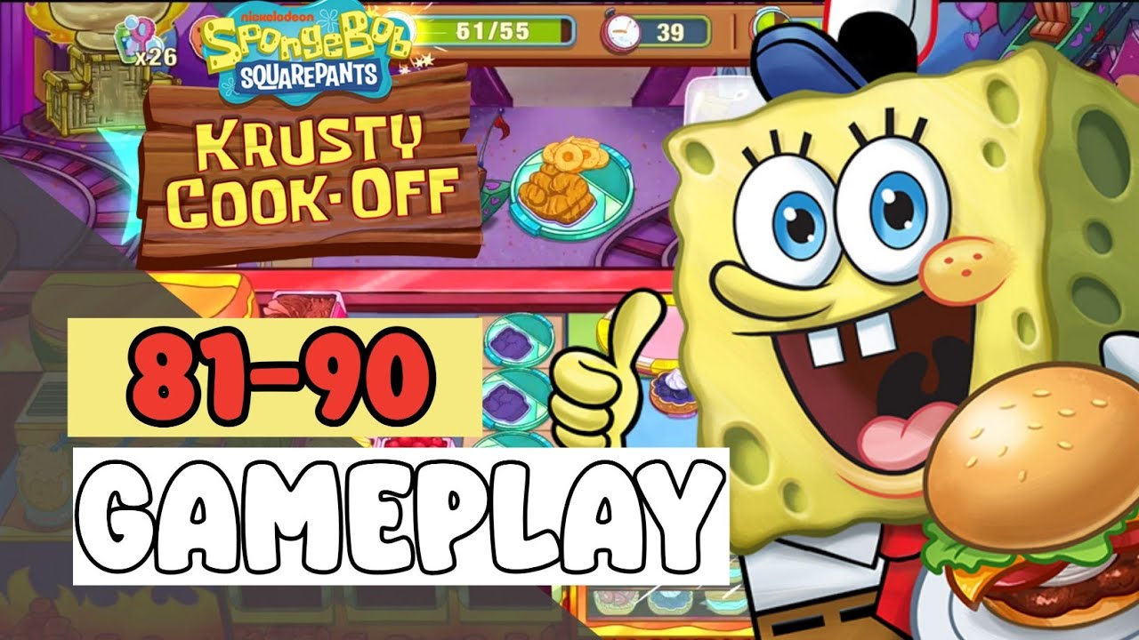 FIERY FIST 'O FRITTERS GLOVE WORLD Level 81-90 - SpongeBob: Krusty Cook-Off - Gameplay Walkthrough