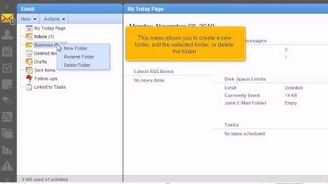 How to create folders in SmarterMail