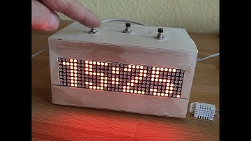 Raspberry Pi Pico W alarm clock with roller effect  - MAX7219 matrix LED module 8x32