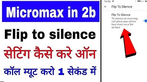 Micromax in 2b flip karke incoming call mute kaise kare।micromax in 2b me flip to silence kaise kare