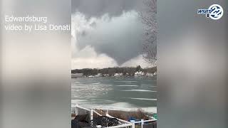 Seveer weather, tornadoe leave a trail of destruction in Cass, St  Joseph Counties in Michigan screenshot 4