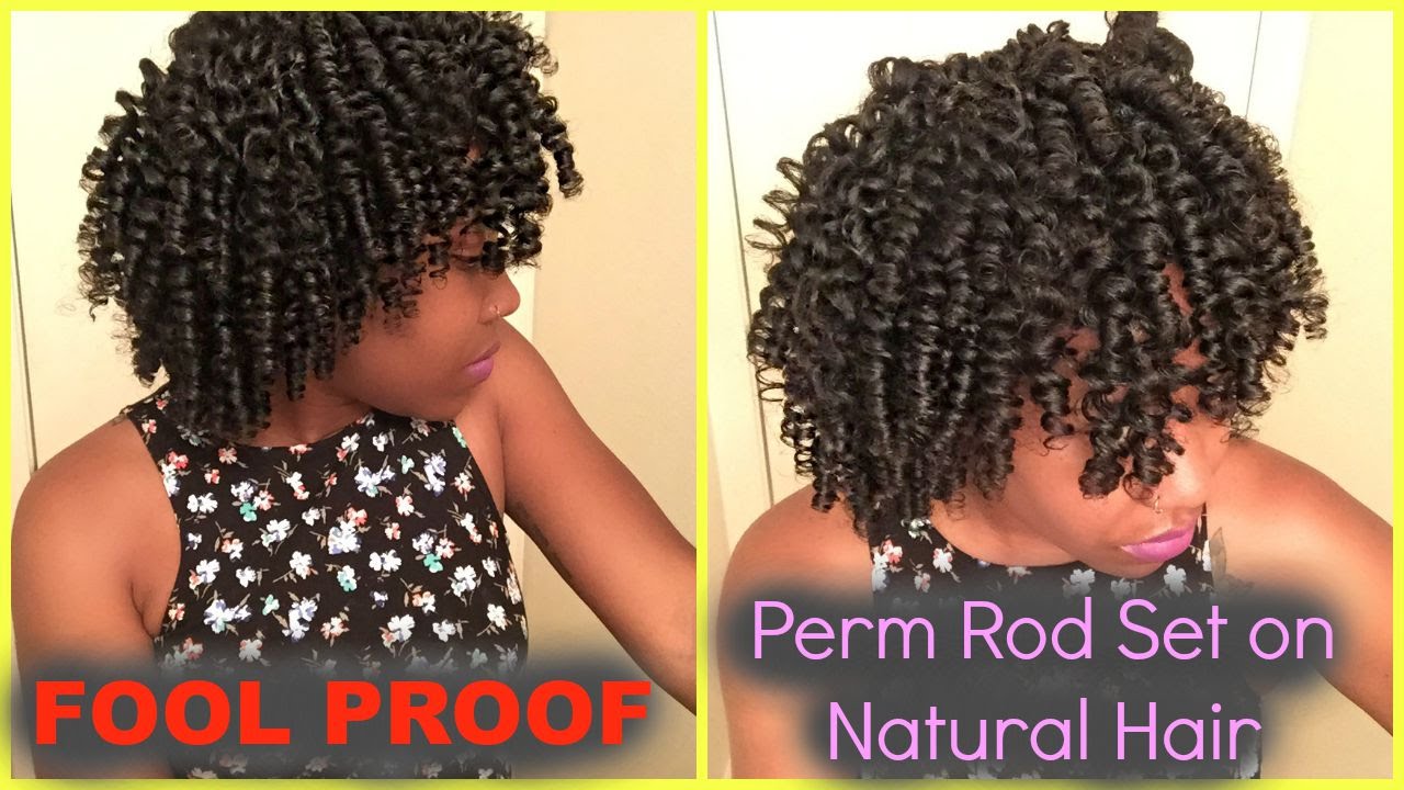 FOOL PROOF Perm Rod Set on Natural Hair for Beginners - YouTube
