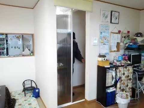 半分幅引き戸リビング間仕切り仕切り引き戸の裏ワザ的 格納方法の工事例 Youtube