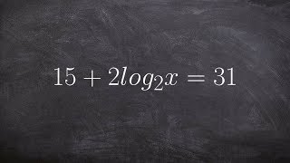 Math tutorial for solving a multi step logarithmic equation
