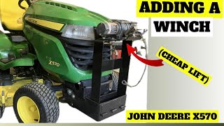 JOHN DEERE X570-ADDING A WINCH-FABBING AND WELDING