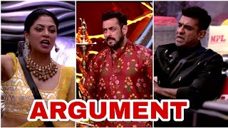 Bigg Boss 14 Weekend Ka Vaar Kavita Kaushik And Eijaz Khan Argue Infront Of Salman Khan