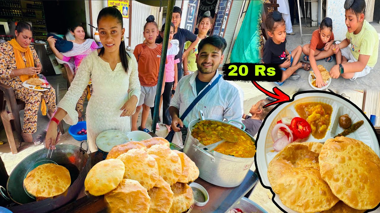 ਆਲੂ ਪੂੜੀ ਦੀਂ ਲਾਈ ਰੈੜੀ  😋| Alloo puri 20 rs | Benefit or loss | healthy famaly vlogs