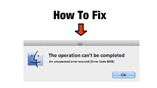 How To Fix Error 8058 On Mac
