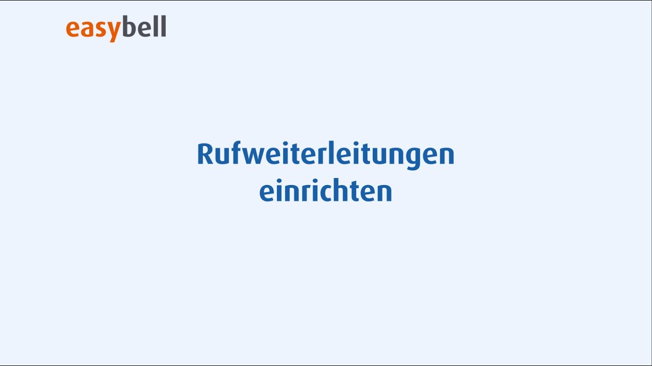 So richten Sie Rufweiterleitungen ein