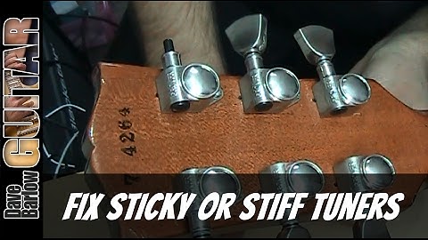 Quick fix on sticky, stiff or notchy tuners, including Grovers