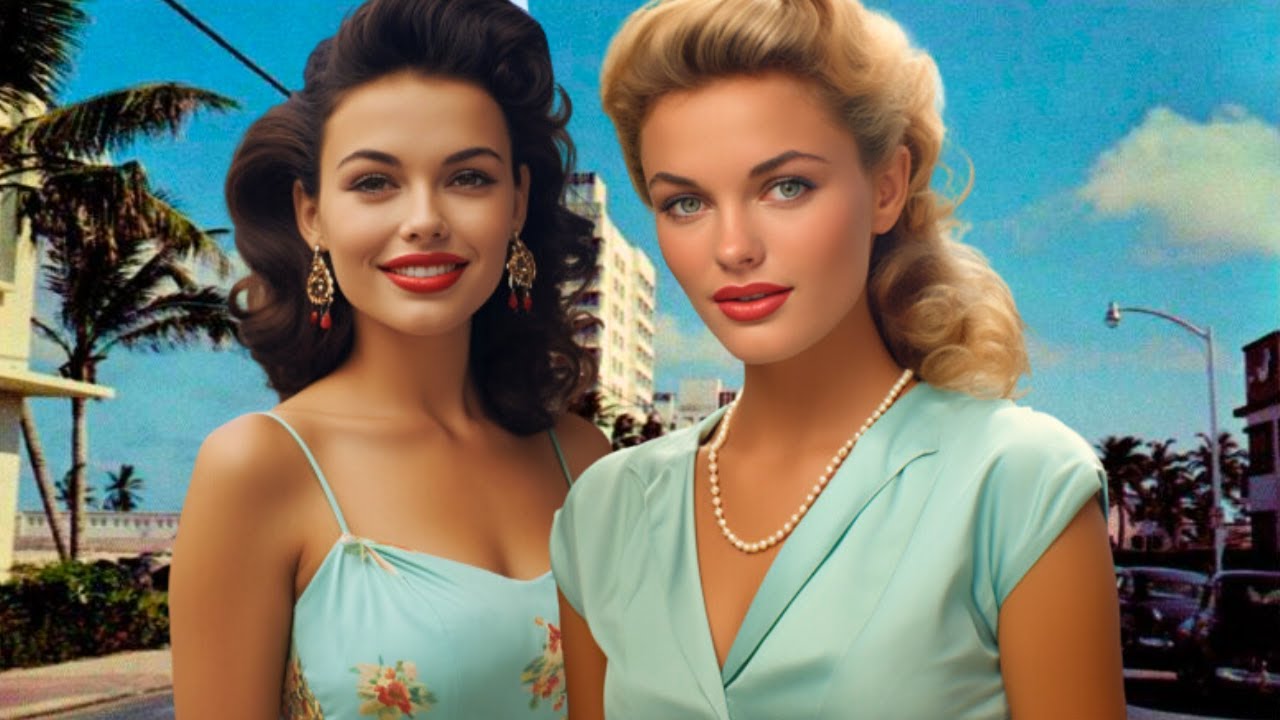 1950s Miami USA - Rare Photos of Vintage America - Colorized