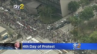 Massive Crowd Turns Out In Downtown LA To Say 'Trump Is Not My President'